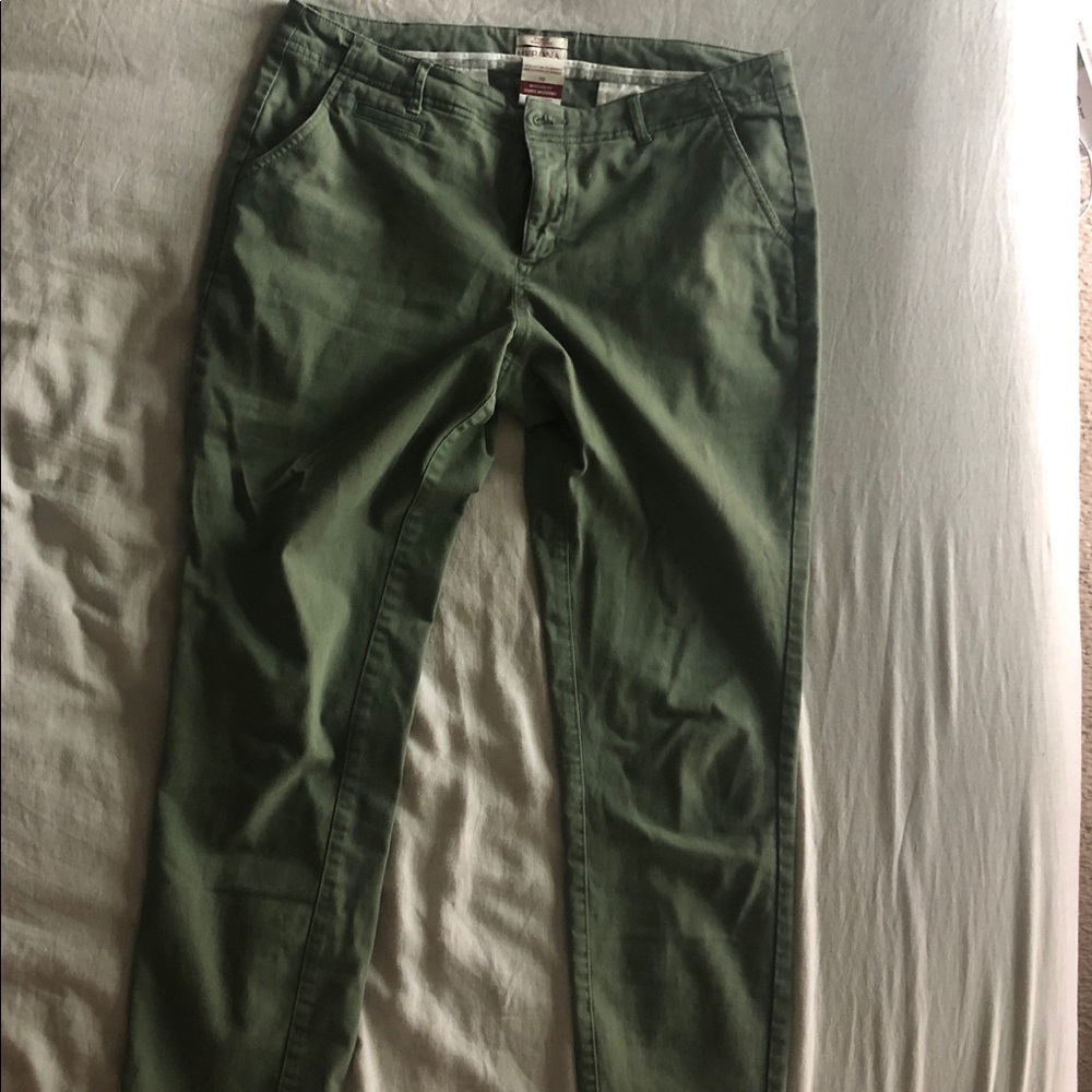 Merona Stretch Modern Fit Pants - Olive Green